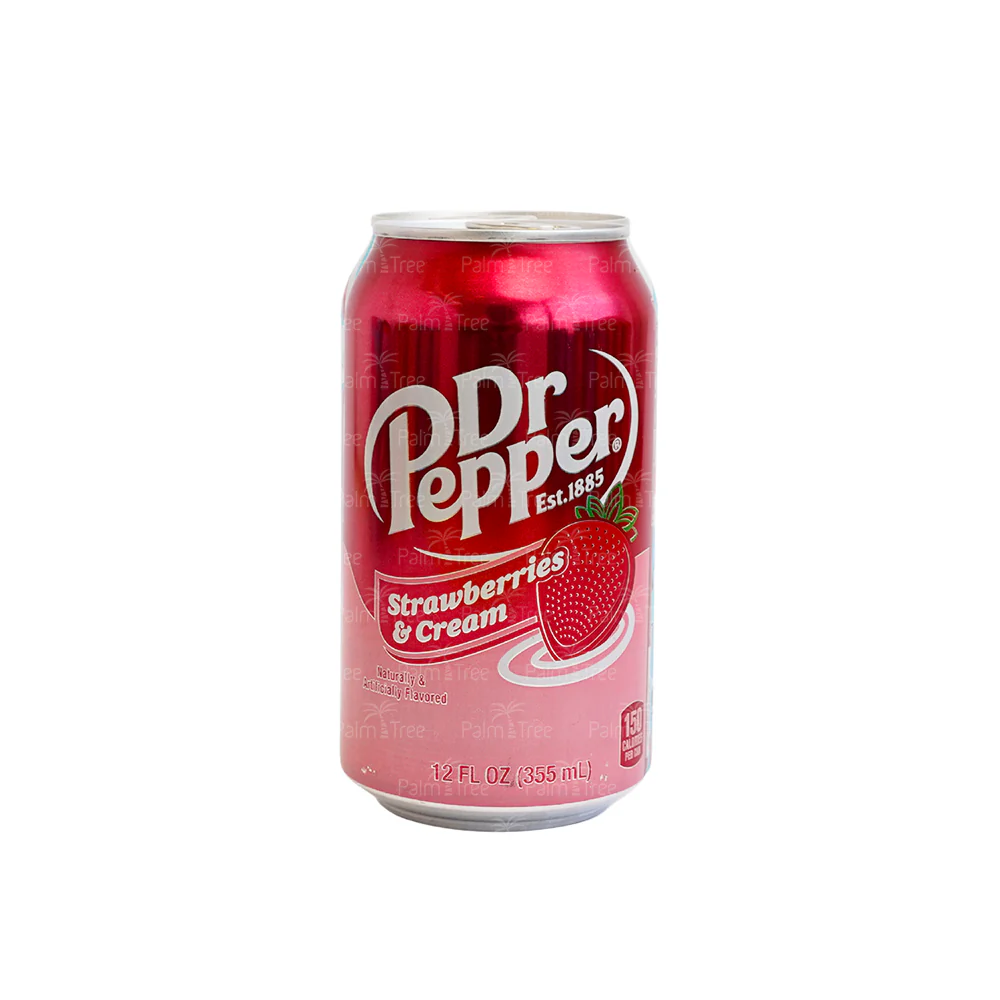 Dr Pepper Soft Drinks 355ml – Cherry, Strawberry & Cream, Cream Soda - Image 2