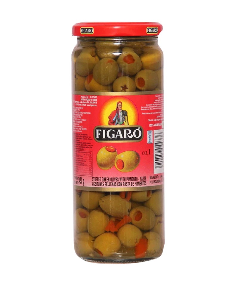 Figaro Green Olives With Stuffed Pimento 450 G