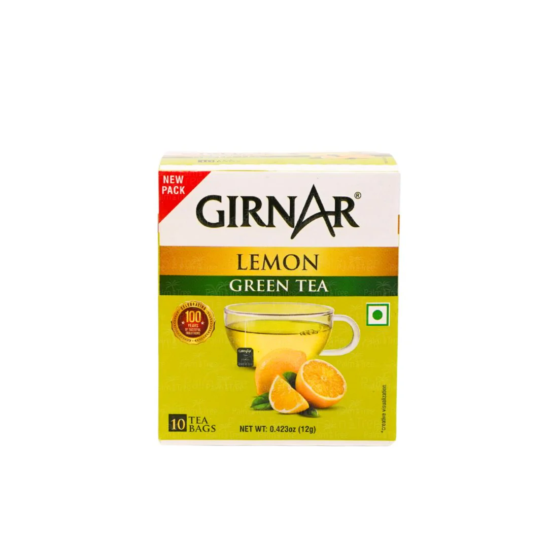 Girnar Lemon Green Tea 10 Tea Bags | Refreshing Citrus Green Tea