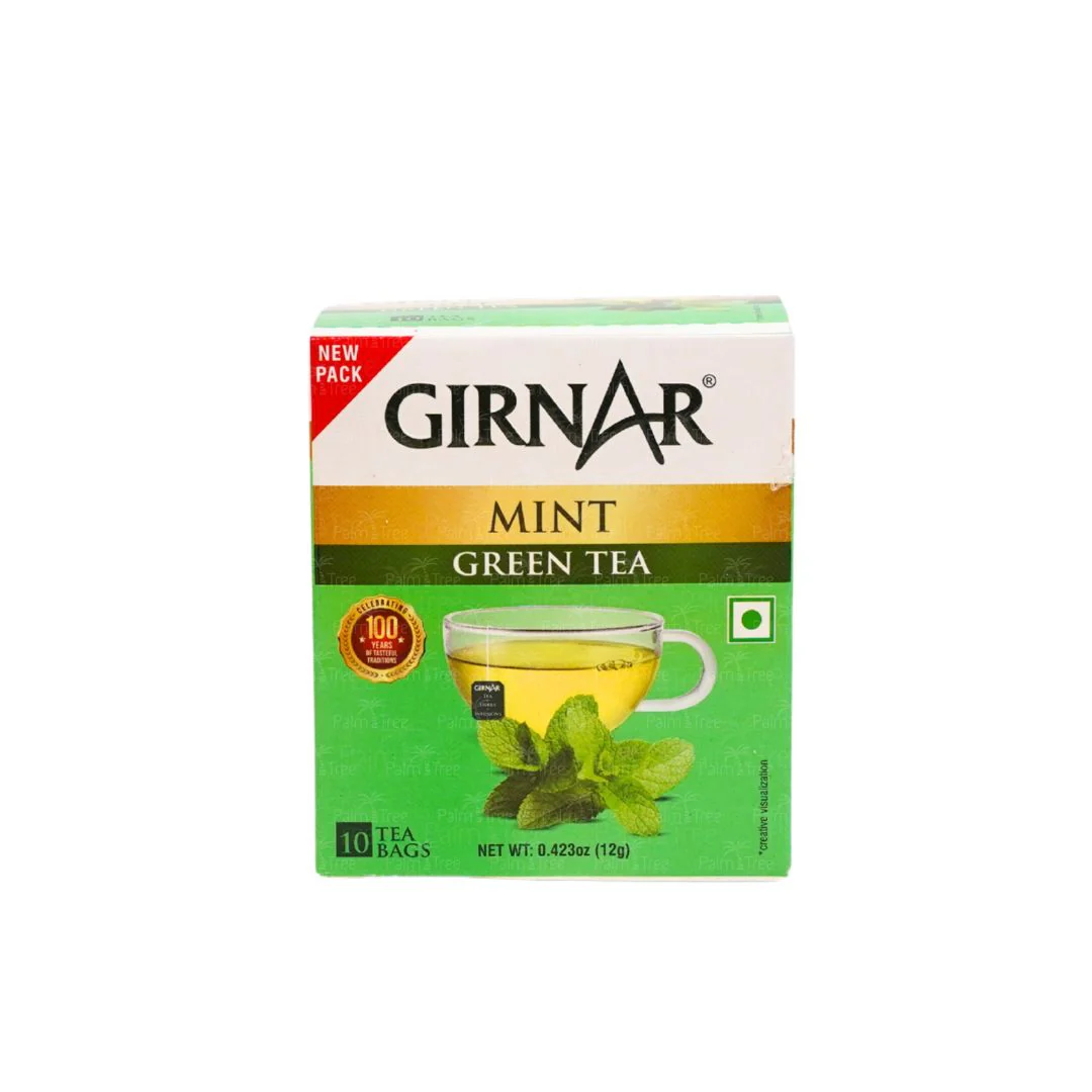 Girnar Mint Green Tea 10 Tea Bags | Refreshing Pudina Green Tea